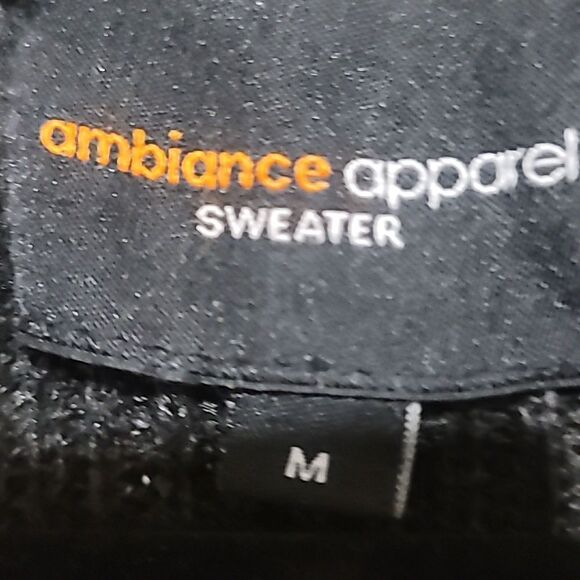 Ambiance Apparel Women's Charcoal Gray Cardigan Sweater Sz Medium - Picture 6 of 7